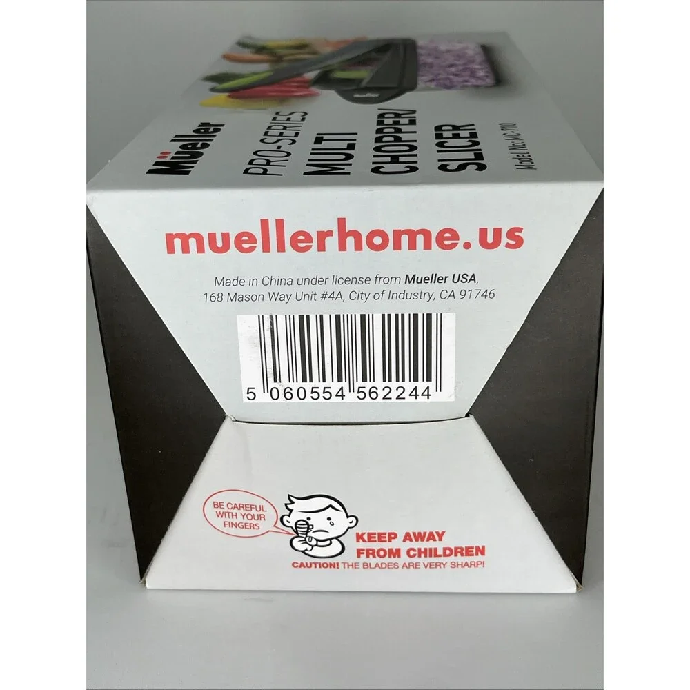 Mueller Pro-Series Multi Chopper/Slicer 8 Interchangeable Stainless Steel Blades
